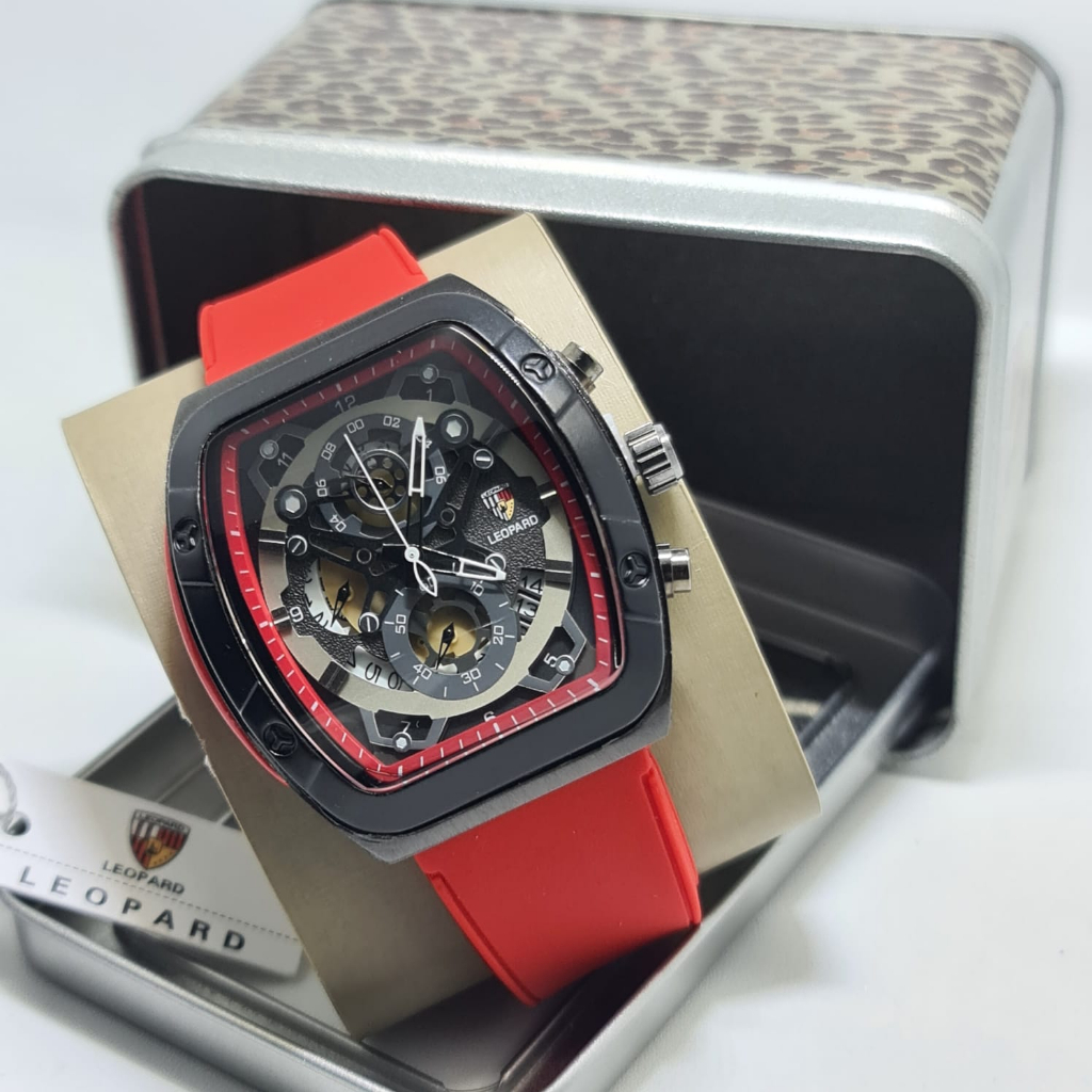 Jam Tangan Pria Tali Karet Crono Dan Tanggal Aktif Free Box Exclusive Kaleng Seri 8802 Jam Tangan Pr