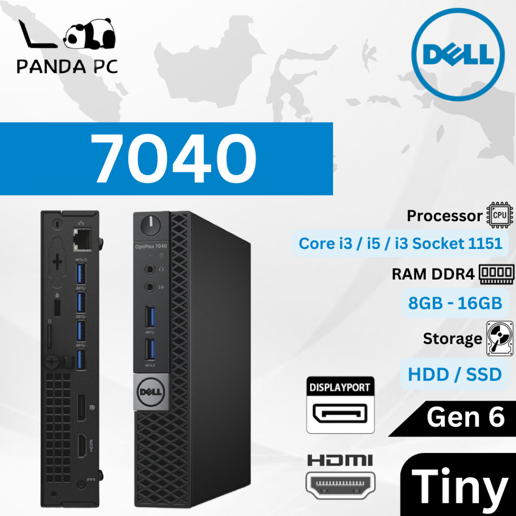 PC Dell Optiplex 7040 Micro Core i3 / i5 / i7 6th Gen PC Mini Tiny