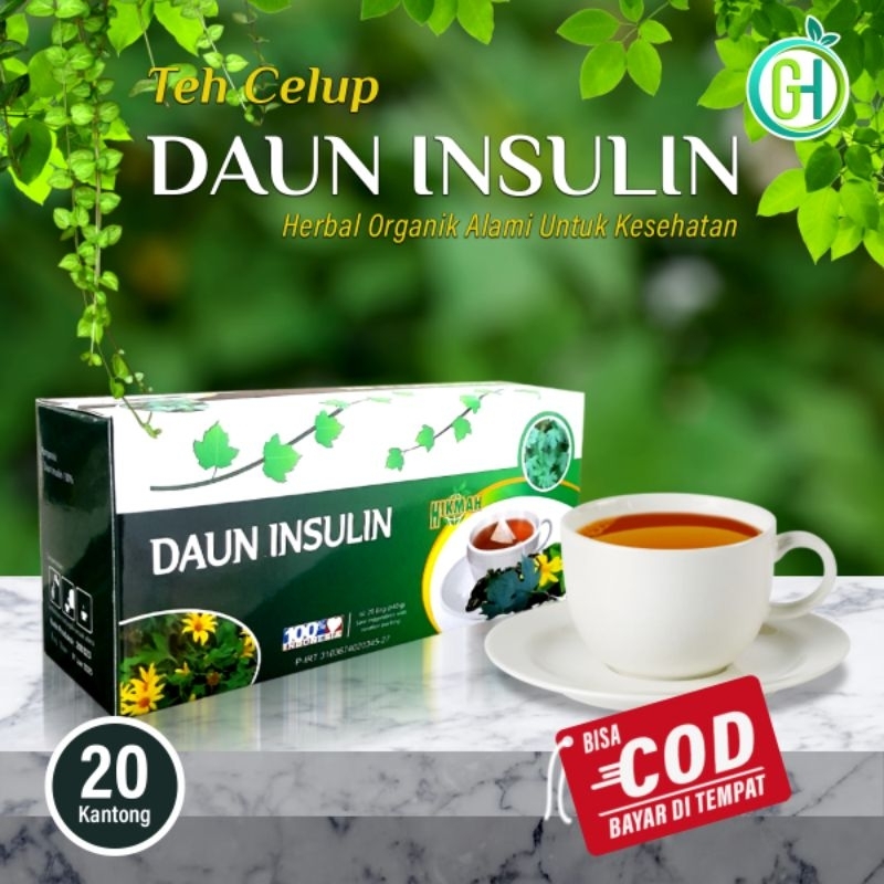 

Teh Celup Daun Insulin 1 box 20 Kantong Herbal Alami