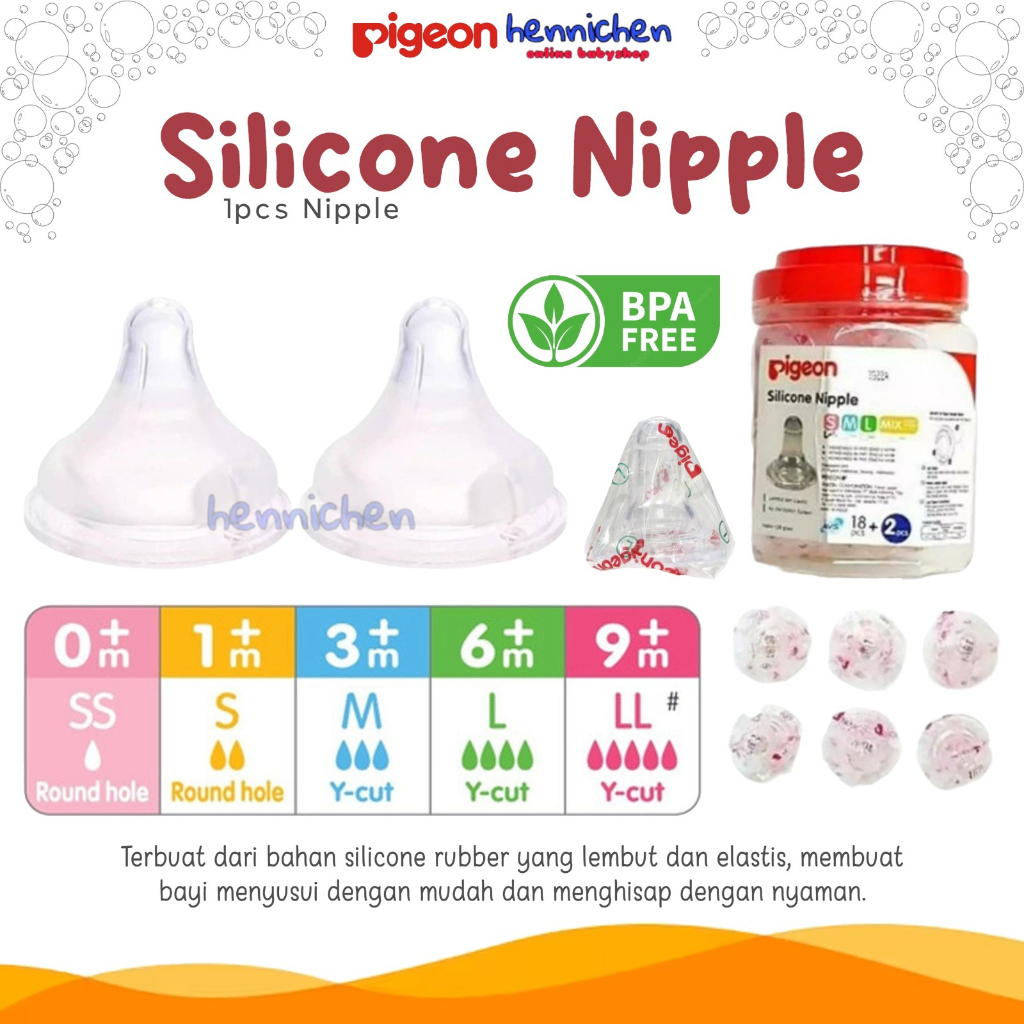 1 Pcs Nipple Pigeon Nipple Toples / Silicone Standard Eco
