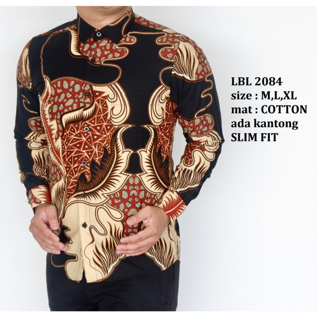 KEMEJA BATIK PRIA SLIM FIT BAJU BATIK PRIA SLIM FIT PREMIUM LBL2084