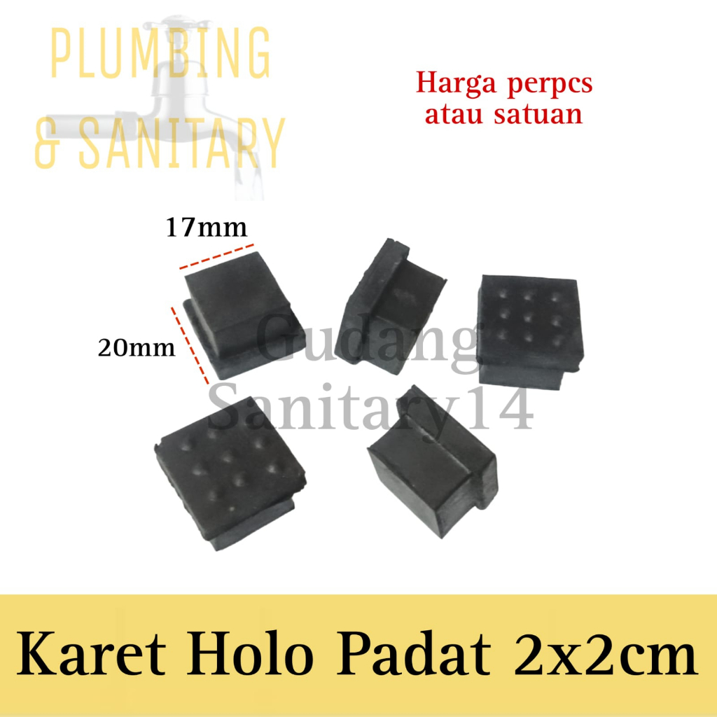 holo full padat 2x2cm karet holo padat karet penutup besi holo murah