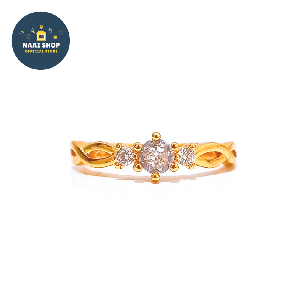 Cincin Titanium Model Permata Zircon Aksesoris Wanita Kekinian Xuping Import Premium Murah Anti Karat Fashion Cewek Korea Style Jewelry Lapis Emas Mutiara Perhiasan Kasual Imitasi Asli Terbaru Terlaris Naai Shop