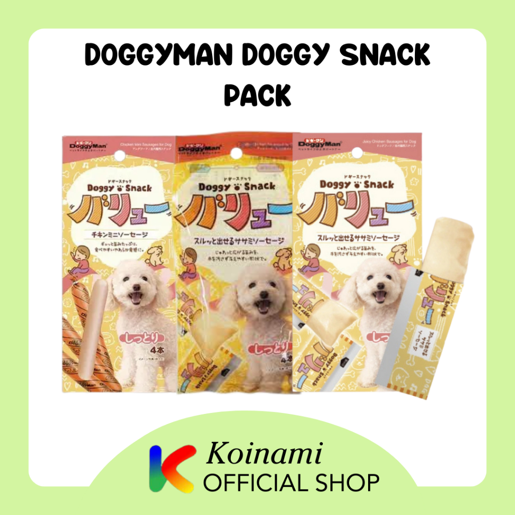 DoggyMan Doggy Snack Pack Isi 4 - Snack Anjing - Makanan Anjing