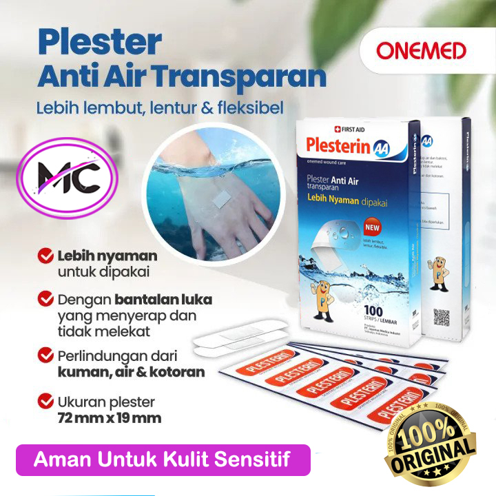 Plaster Luka Anti Air Plester Penutup Luka Anti Bakteri Transparan