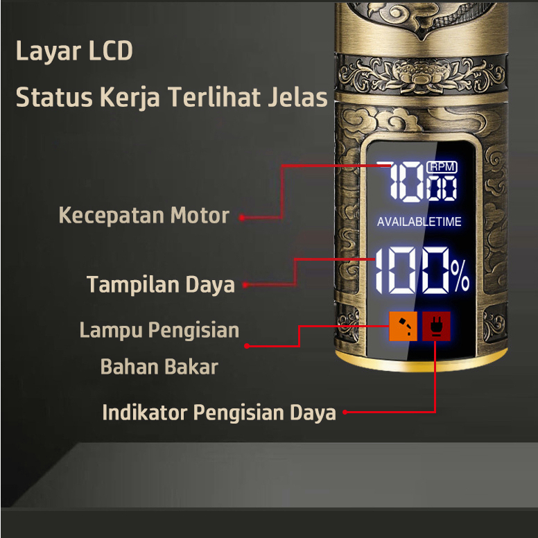 YUN Mall Alat Cukur Rambut Elektrik Mesin Potong Rambut Hair Clipper Alat Potong Rambut Cliper Rambut Cordless Professional Pemotong Rambut Hair Trimmer Rechargeable