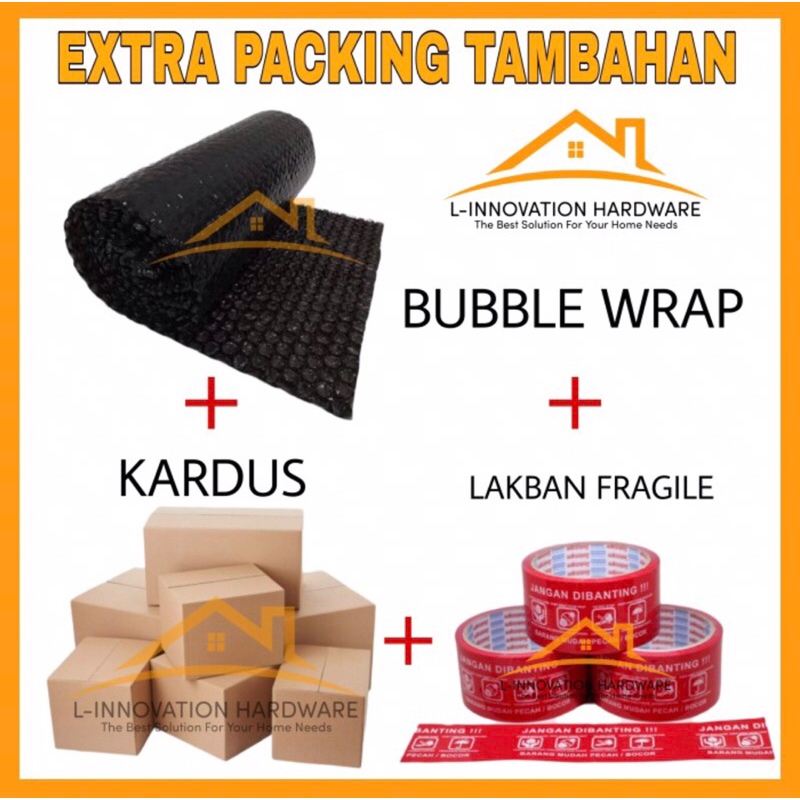 

Extra packing tambahan bubble wrap tambah kardus lakban fragile