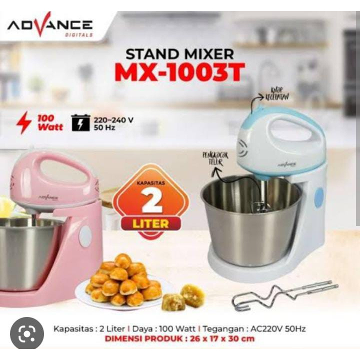 medan elektronik mixer advance 1003 2 liter pengaduk adonan
