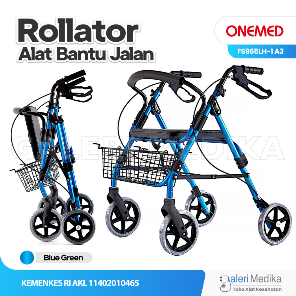 Rollator Onemed FS965LH-1 A3 Alat Bantu Jalan / Walker Rollator Alat Bantu Jalan Lansia Onemed FS 965 LH-1 A3