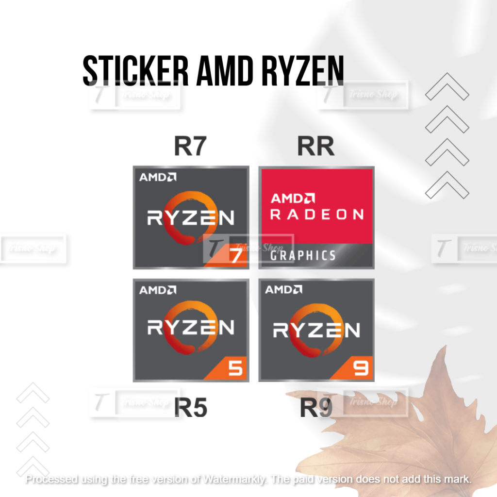 Stiker Laptop Amd Ryzen