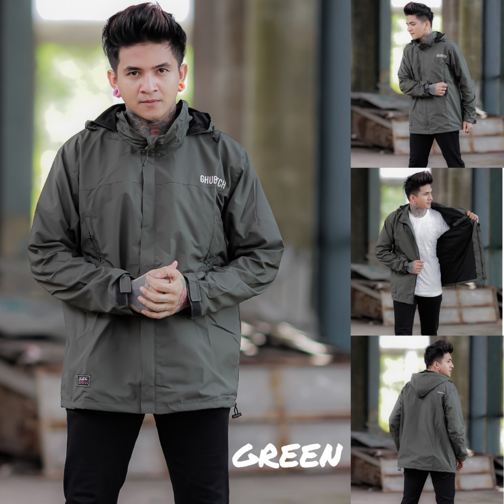 JAKET PARKA SIMPLE HIJAU ARMY - JAKET PARKA OUTDOOR - JAKET GUNUNG SIMPLE - JAKET PARKA PARASUT - JAKET MOTOR - JAKET HIKING