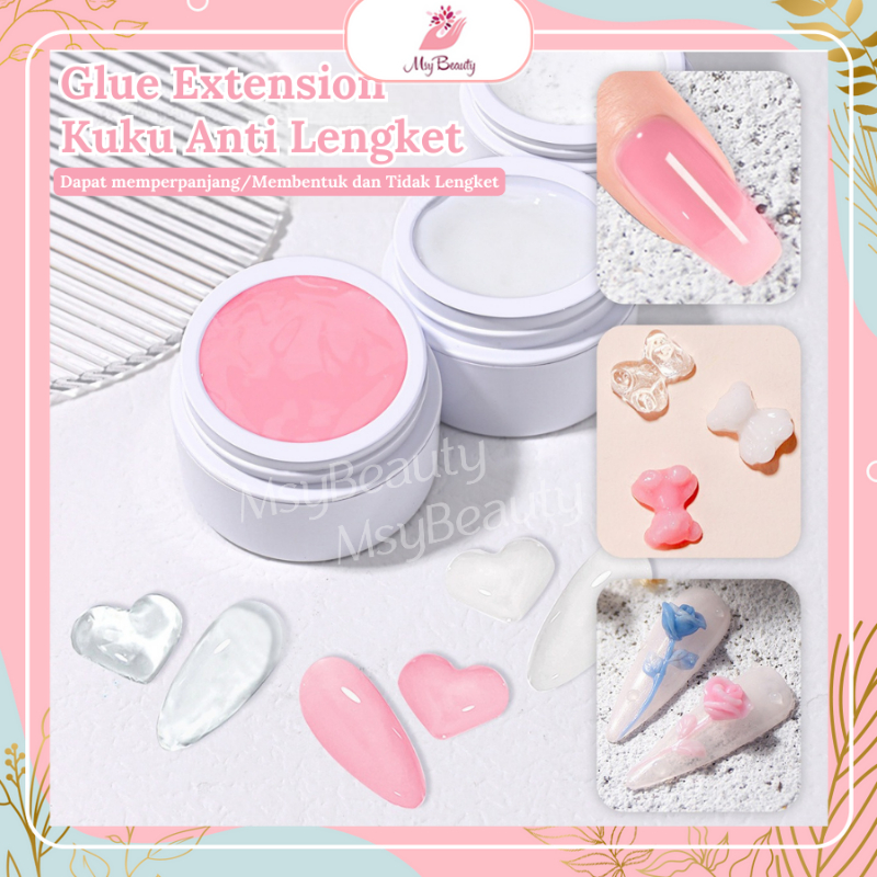 MSY Monja Nail Art Extension 15ml Anti Lengket/Solid Extension Nail Gel Hard Gel Builder/ 3D Gel/Multifungsi Gel