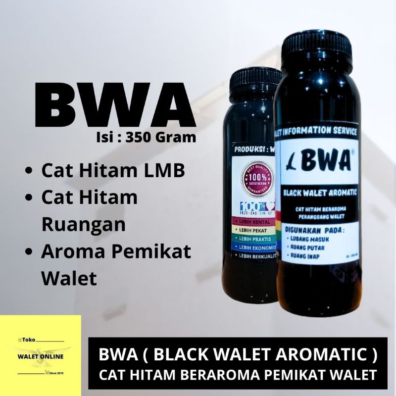 BWA, BLACK WALET AROMATIC, CAT HITAM KHUSUS LUBANG MASUK LMB RUMAH WALET, CAT PEMANCING & PEMIKAT WA