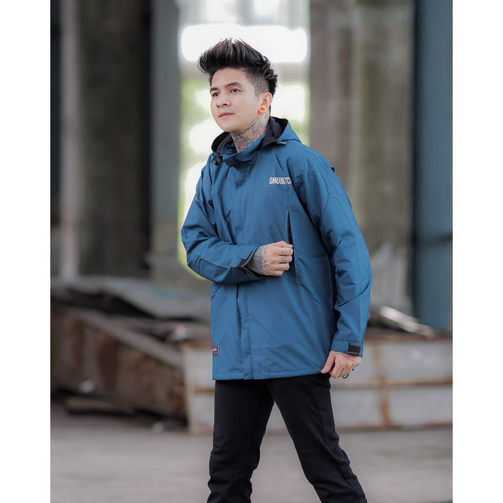 JAKET PARKA SIMPLE PETROL 02 - JAKET PARKA OUTDOOR - JAKET GUNUNG SIMPLE - JAKET PARKA PARASUT - JAKET MOTOR - JAKET HIKING