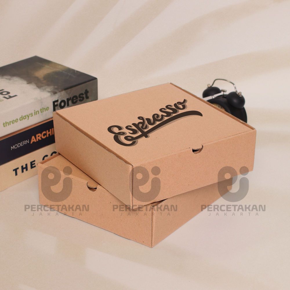 

Sablon / Cetak Kardus Corrugated 22x22x7 CM | Die Cut | Kotak Karton | Box Packing Souvenir Pizza