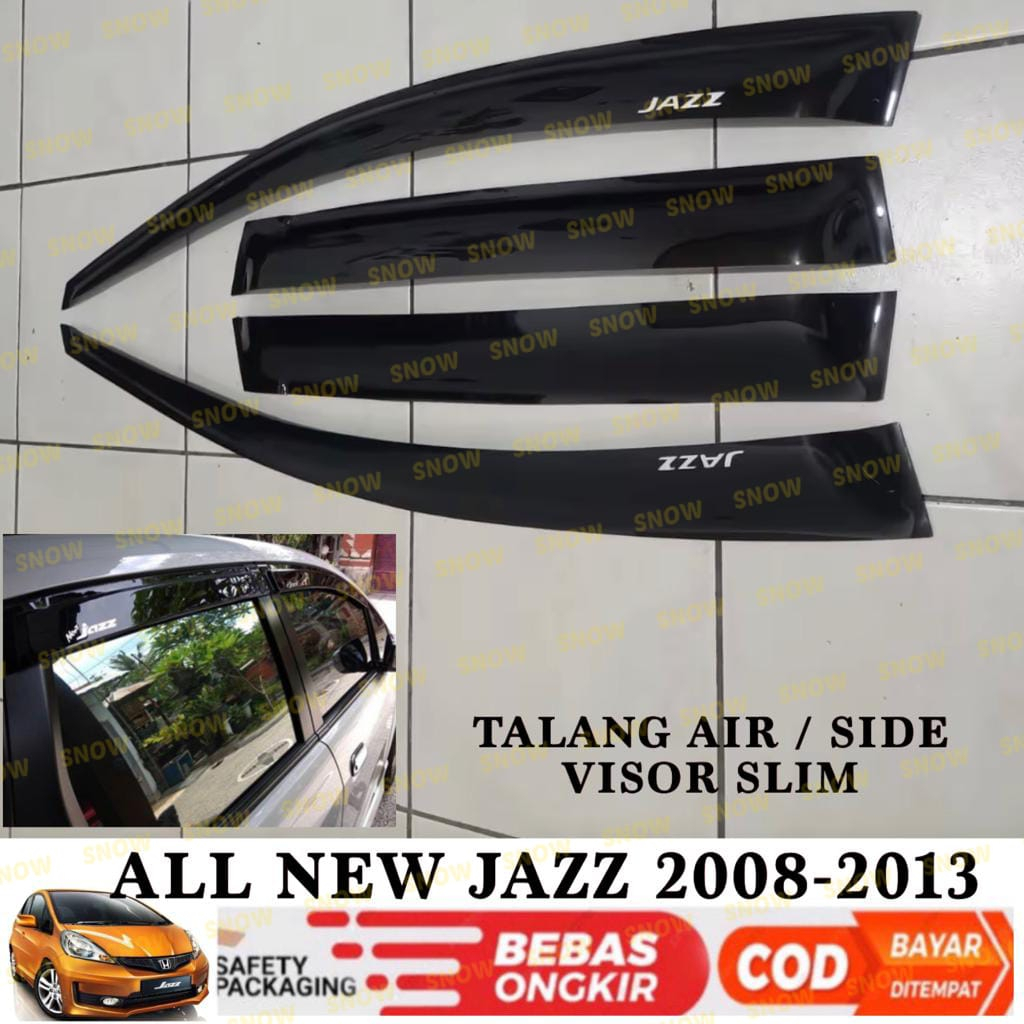 Talang Air All New Jazz 2008 2011 2013 Side Visor Slim Hitam