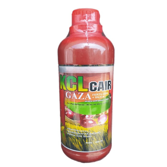 Pupuk KCL Cair Fertilizer + Silika GAZA 500ML Ekstra Anti Jamur + Ga5 untuk Memperkokoh, Memperbanyak Batang, Bunga dan Buah pada Tanaman Cabe Cabai Paling Ampuh