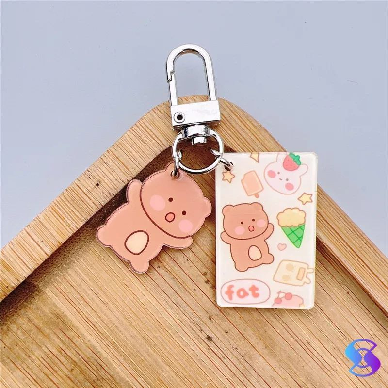 Keychain Kotak Hiasan Tas Gantungan Kunci