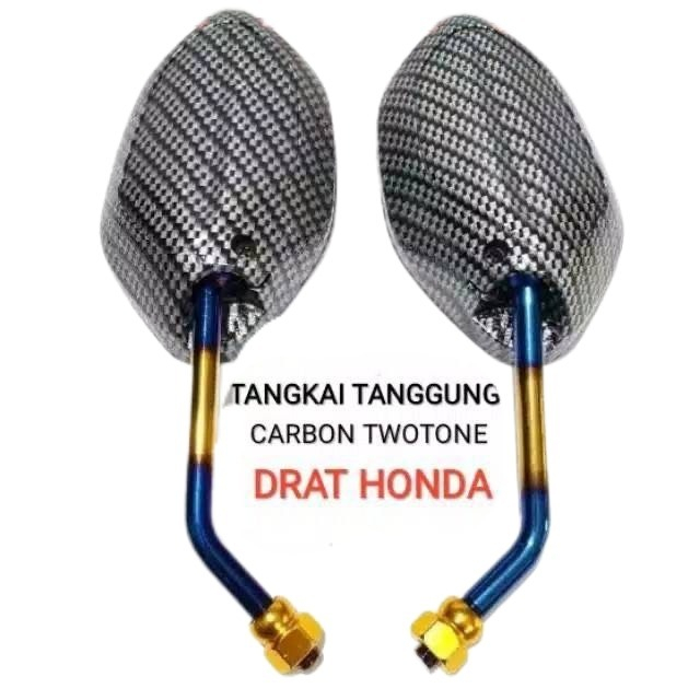 SPION STANDART BEAT CARBON  BGB 2 TONE AGRAS SPION STANDAR HONDA BEAT KARBON TANGKAI TANGGUNG HARGA SEPASANG