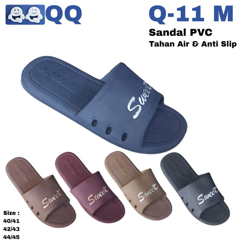 Sandal Pria Q-11 M Sandal PVC Anti Slip