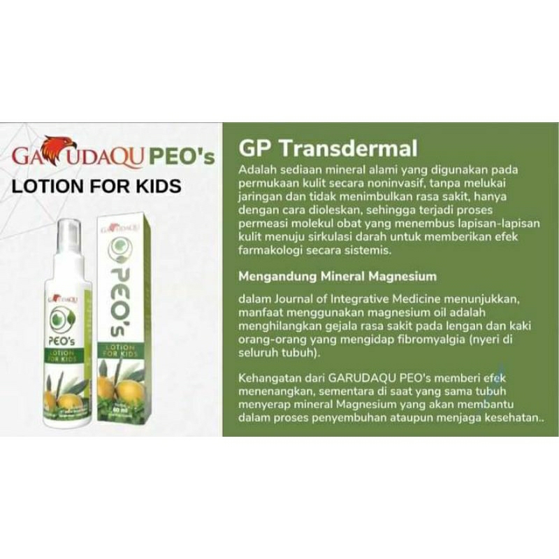 GP Peo's Lotion Garudaqu Solusi Pereda Asam Urat &amp; Pegal Linu Aman POM RI