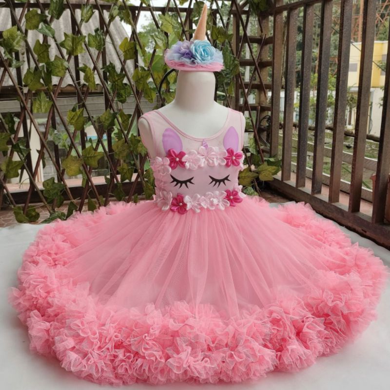 (DK) DRESS UNICORN GAUN ANAK UNICORN BAJU ANAK UNICORN GAUN ANAK MURAH LV
