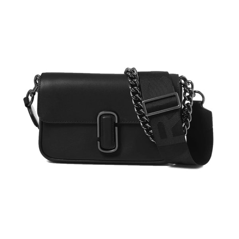 The J Soft Shoulder Bag Black Gunmetal