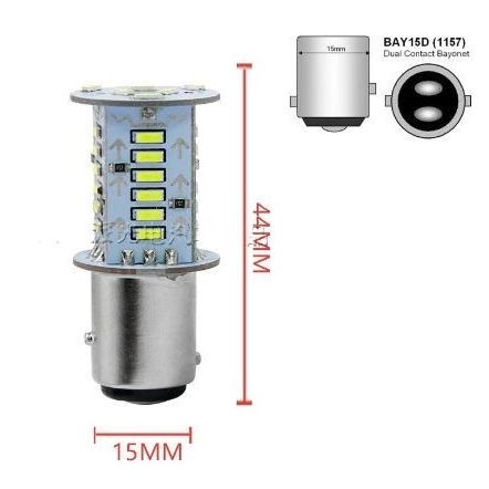 Lampu LED Stop Lamp 1157 30 mata Running WATERFALL rem motor mobil ADN