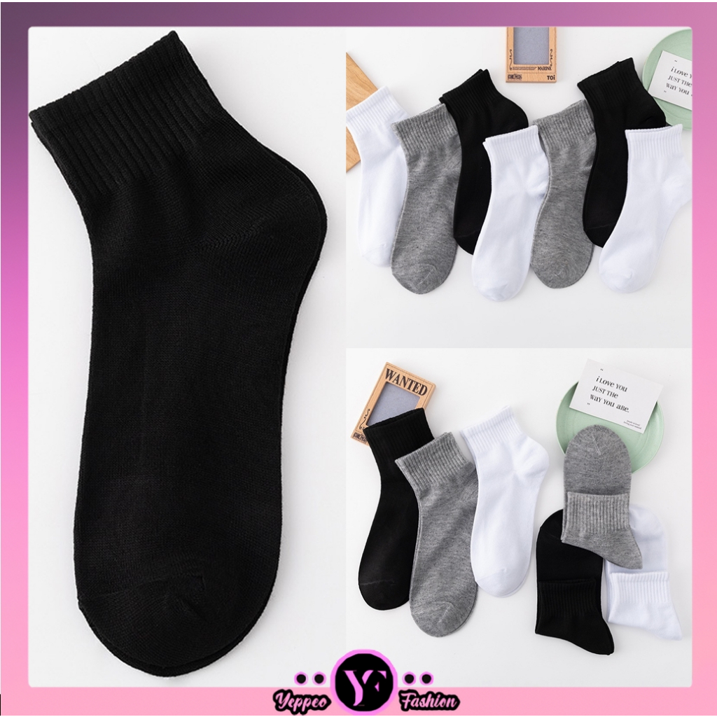 •YF• KK1023 Kaos Kaki Semata Kaki Polos Kaus Kaki Ankle Dewasa Short Socks Import cod