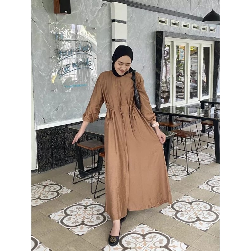 GAMIS POLO LINEN DRESS WANITA PREMIUM