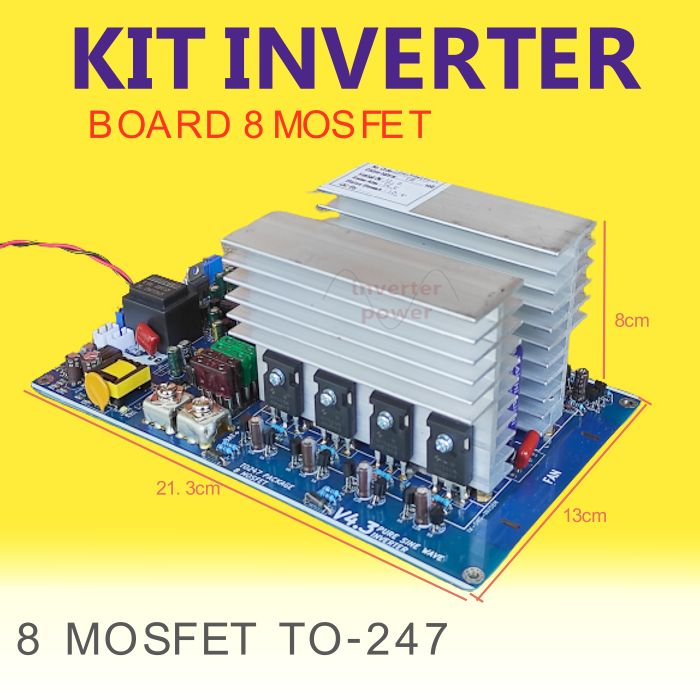 Inverter Low Frekuensi 8 MOSFET DC To AC 220v Frequency psw