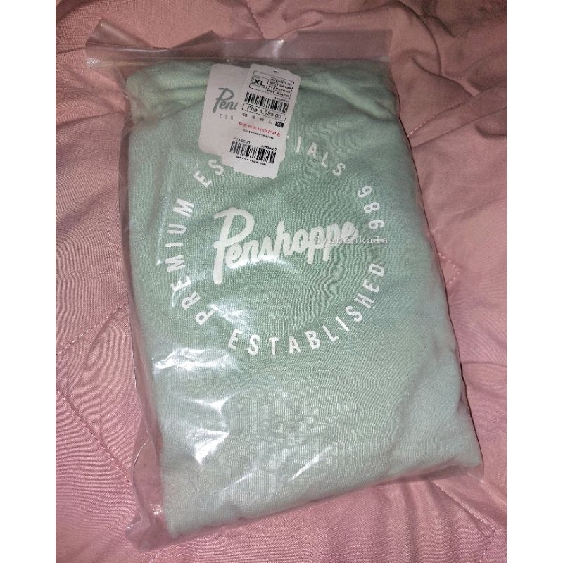 Penshoppe Essentials Relaxed Fit Hoodie x NCT Dream Lee Haechan : MINT GREEN size XL