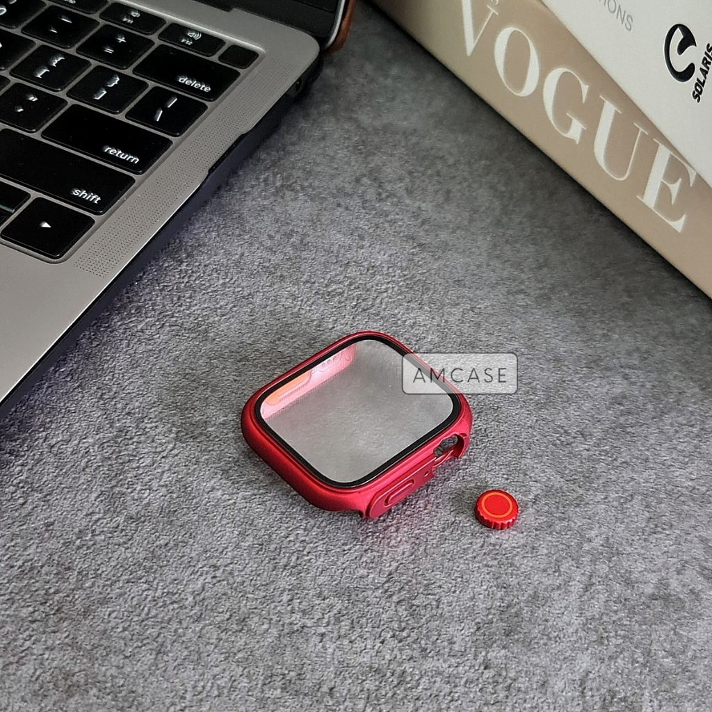 ( FOR IWATCH ) CHANGE TO MODE ULTRA 1:1 GLASS COVER APPLE WATCH - SERIES 4 5 6 7 8 SE | SIZE 40mm 41mm 44mm 45mm | tempered glass pelindung layar case iwatch