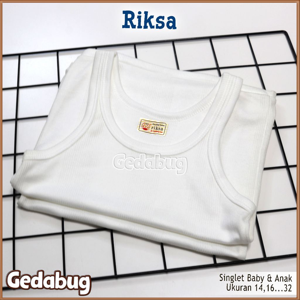 6 Pcs - Singlet Kaos Dalam Anak RIKSA | Singlet Anak warna dasar Teksture Salur | Gedabug