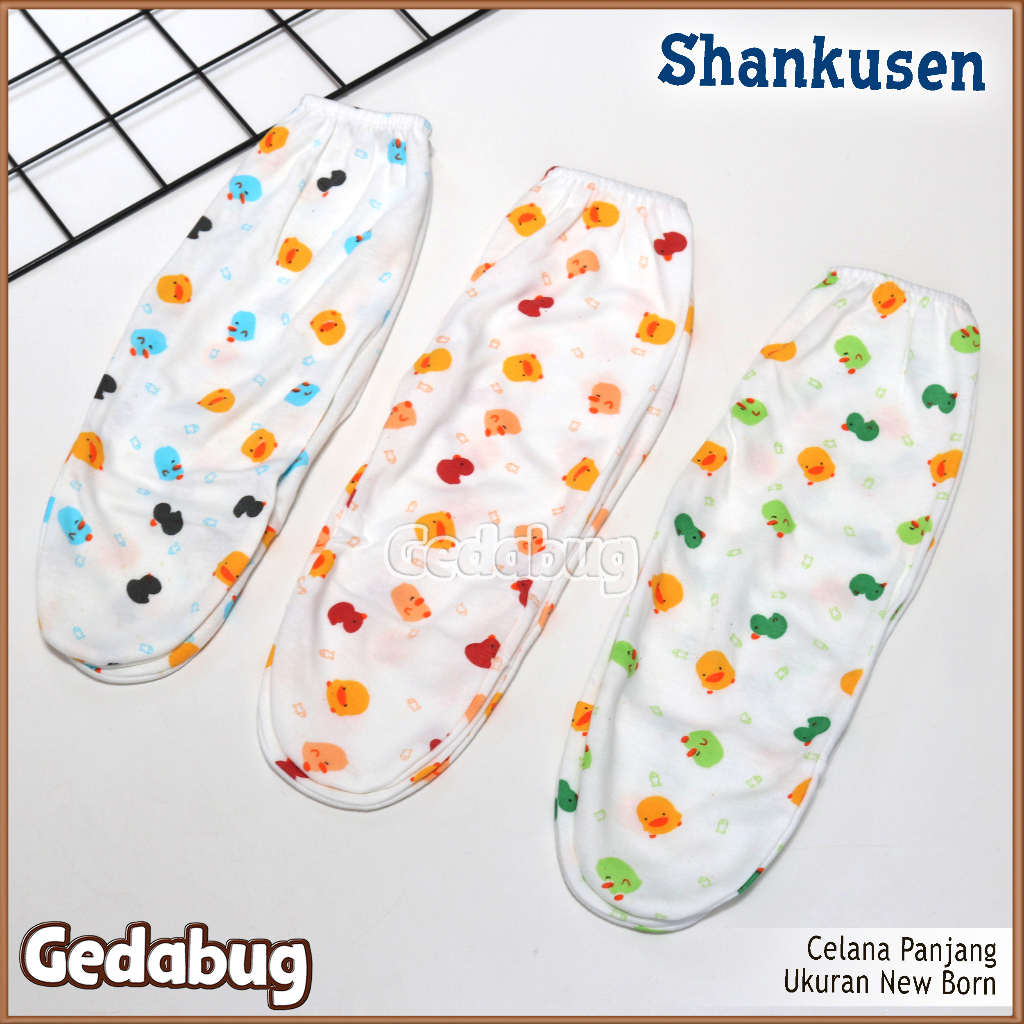 3 Pcs - Celana Panjang Bayi SHANKUSEN Tutup Kaki | Celana Baby New Born / Baru Lahir | Gedabug