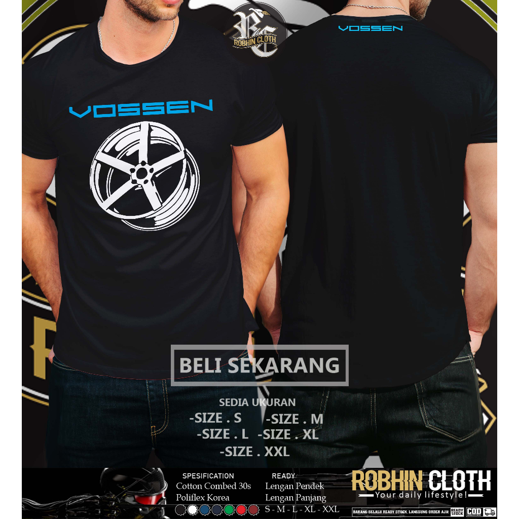 Kaos Velg Vossen Wheels Baju Otomotif