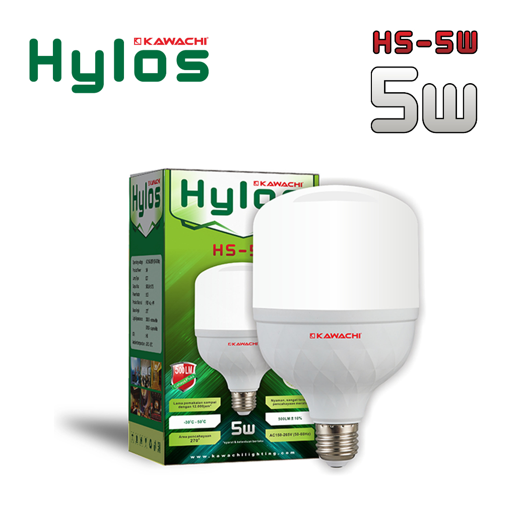 Kawachi Lampu Led Kapsul Hylos 5Watt Cahaya Putih /Hs-5W