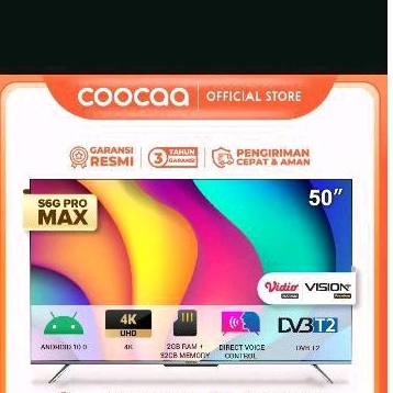COOCAA 50S6G PRO - TV 50 inch Smart TV Android 11.Digital TV - 4K UHD