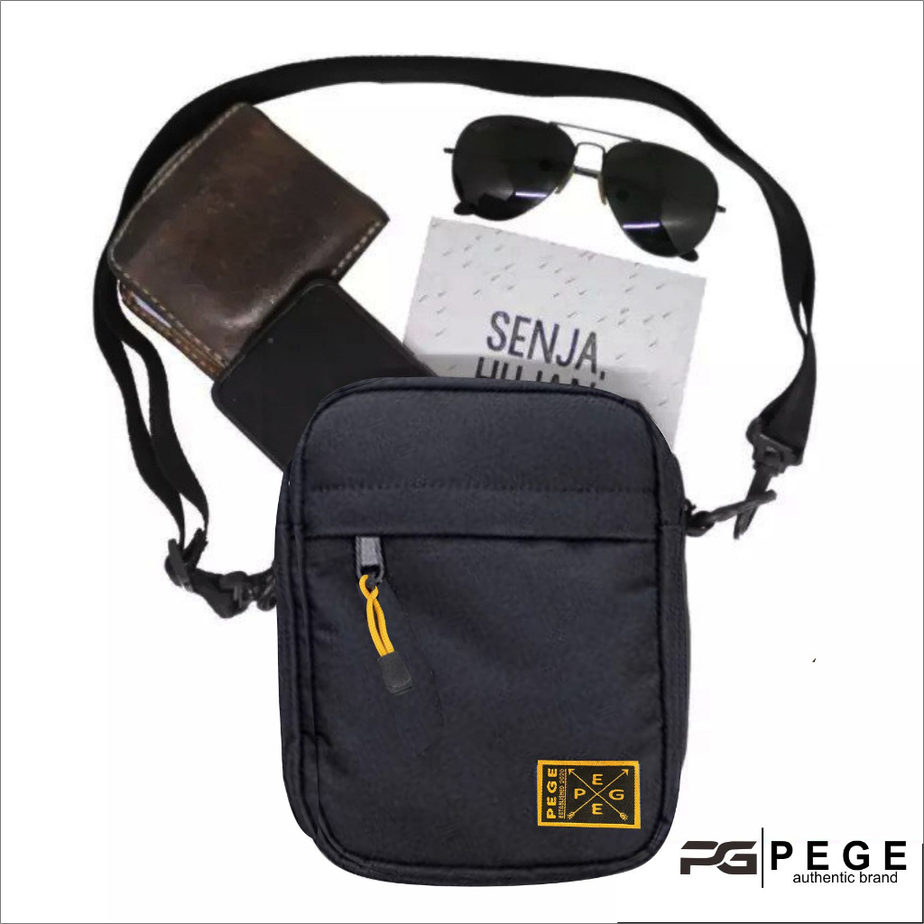 NUZ - Tas Selempang Keren PEGE Untuk Pria Slempang Bahu Polos Model Simpel Kasual - PG 8922
