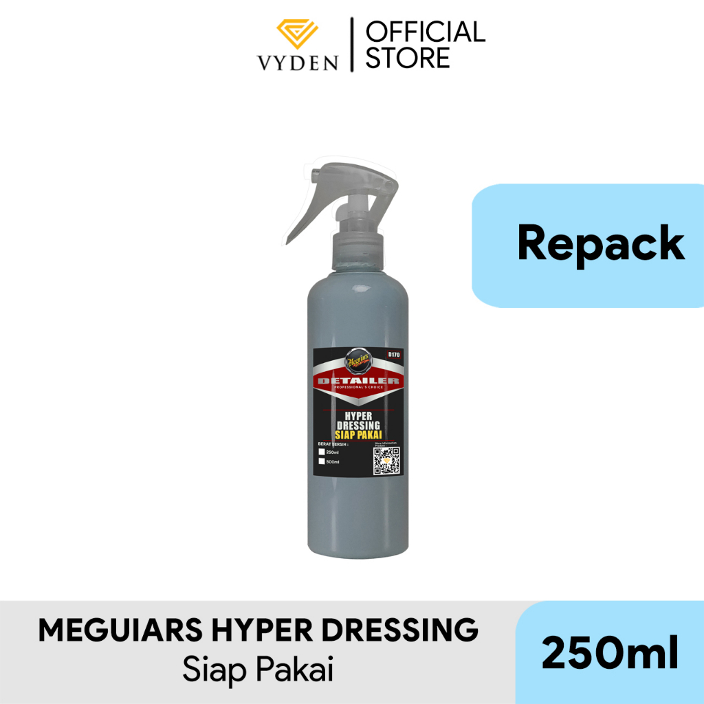 MEGUIARS D170 Hyper Dressing 250ml Spray REFILL Siap Pakai Waterbased Dressing Interior Eksterior
