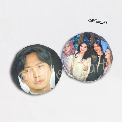 Pillowart - Bantal Foto Custom Bulat Diameter 40cm - ART034