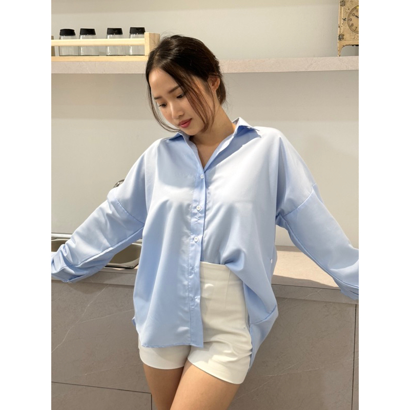 Olivia Oversized Shirt / Kemeja Wanita / Kemeja Oversized / Kemeja Katun