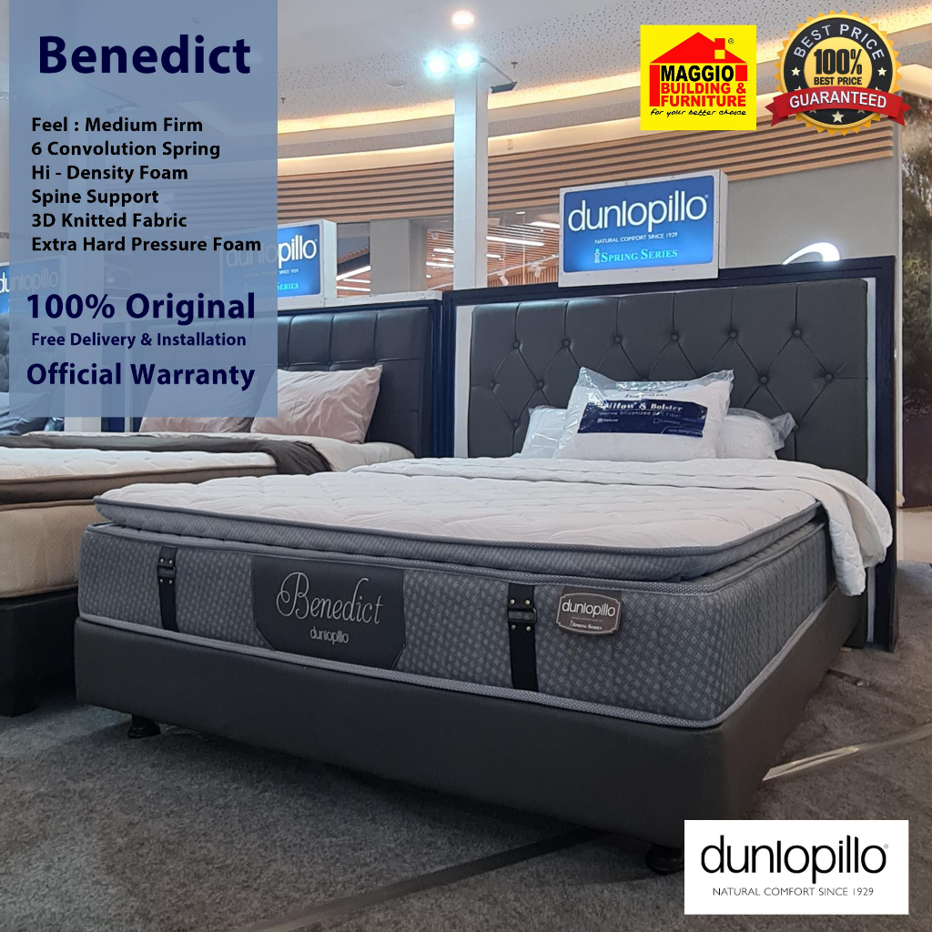 KASUR SPRINGBED DUNLOPILLO - KASUR MATRAS SPRINGBED - KASUR KAMAR TIDUR -  BENEDICT