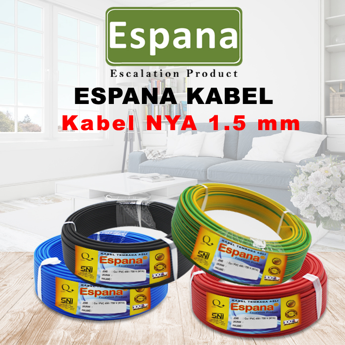 Kabel Listrik Tembaga / Kabel NYA Espana 1.5mm / Kabel Tembaga Tunggal