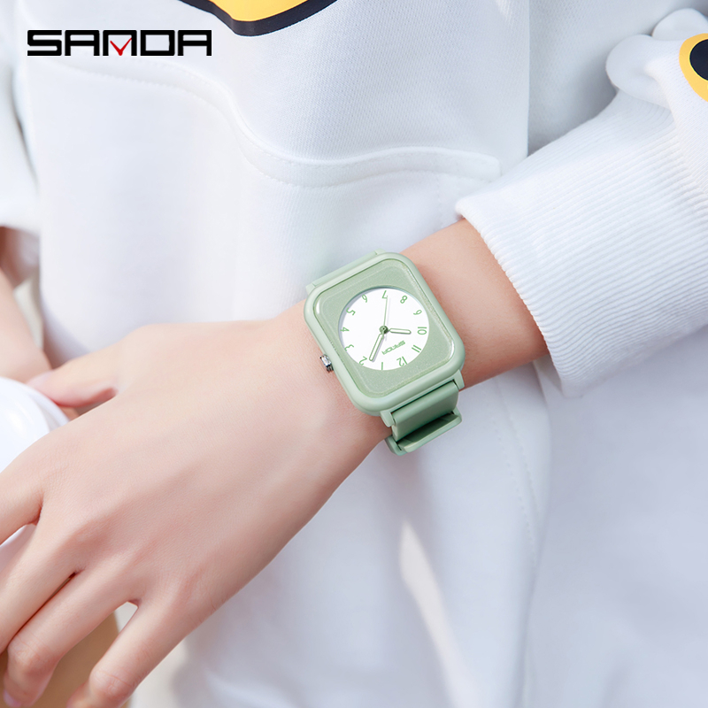 SANDA 6127 Jam Tangan Wanita Analog Tali Rubber Anti Air WATCHKITE WKOS