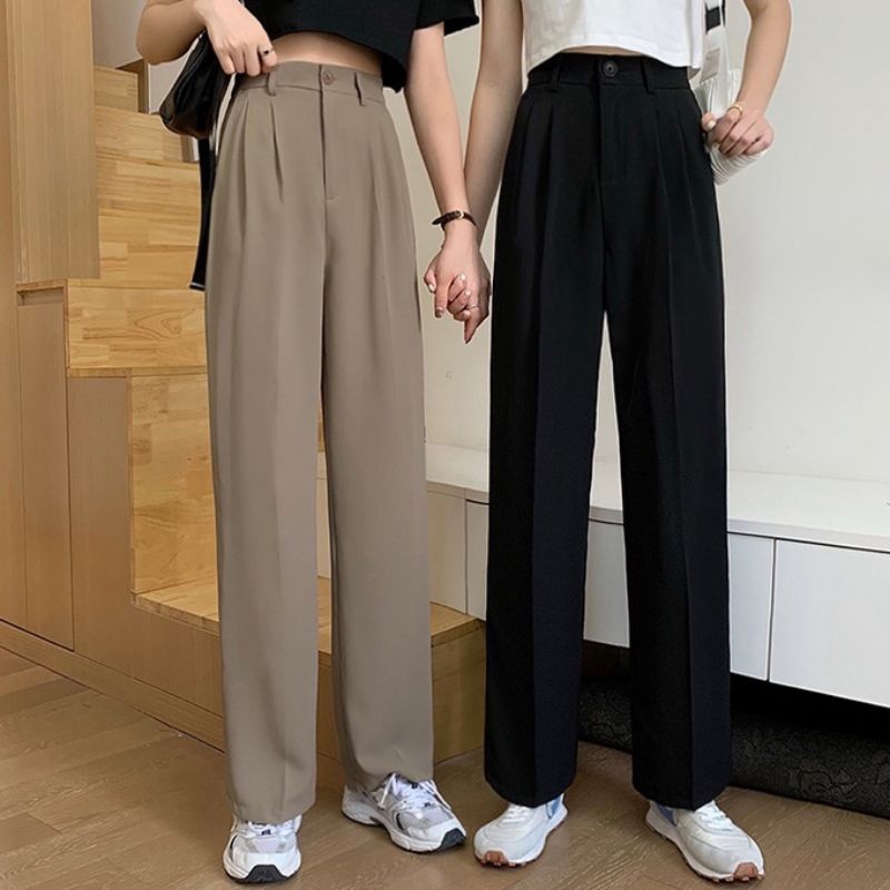 Celana kulot wanita kekinian highwaist korea, celana kulot premium wanita