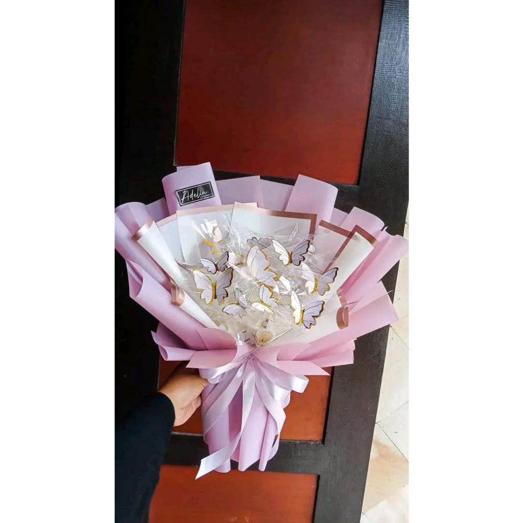 1 SET mainan kupu kupu dan led buat Buket viral Kupu kupu _ Kupu Kupu dan Lampu Led || Nurma Galery