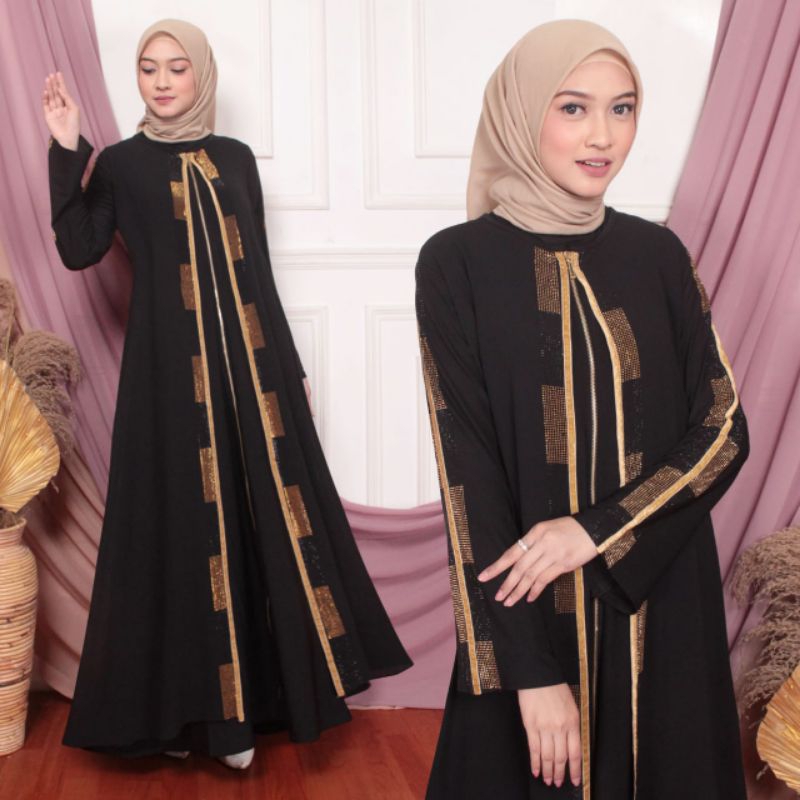 GAMIS ABAYA TURKEY FULL ZIPPER VIONA