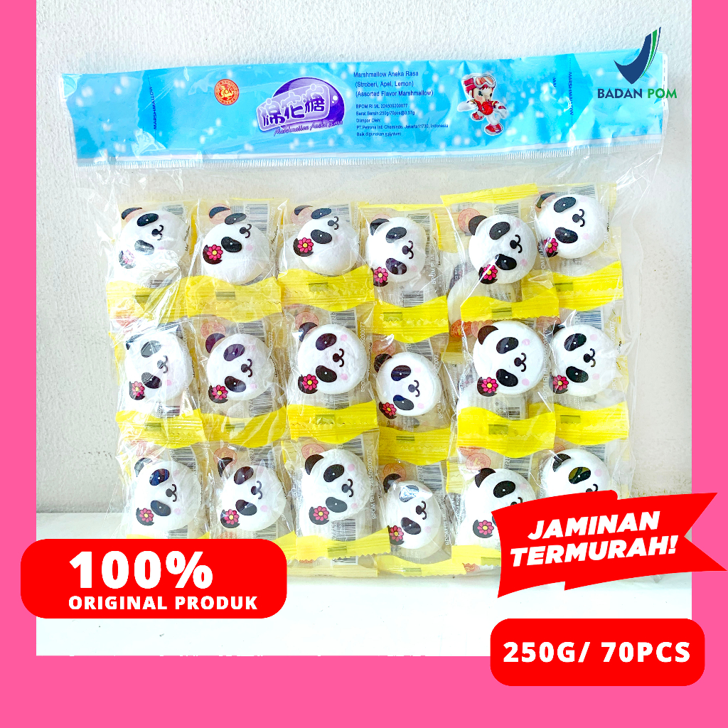 

Marshmallow Panda / Hello Kitty/Bunny Aneka Rasa 250G / 70Pcs Chen Liang Ji