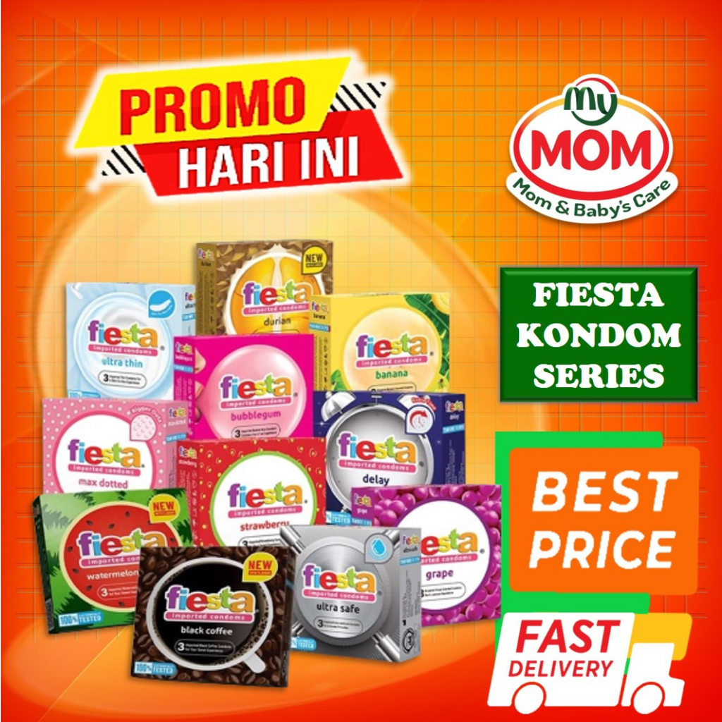 [BPOM] Kondom Fiesta Delay Isi 3 Pcs / Kondom Viesta Delay / MY MOM